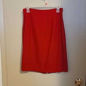 Red pencil skirt